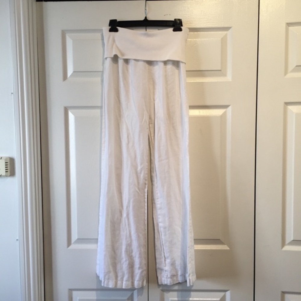 Elegant White High-Waisted Pants